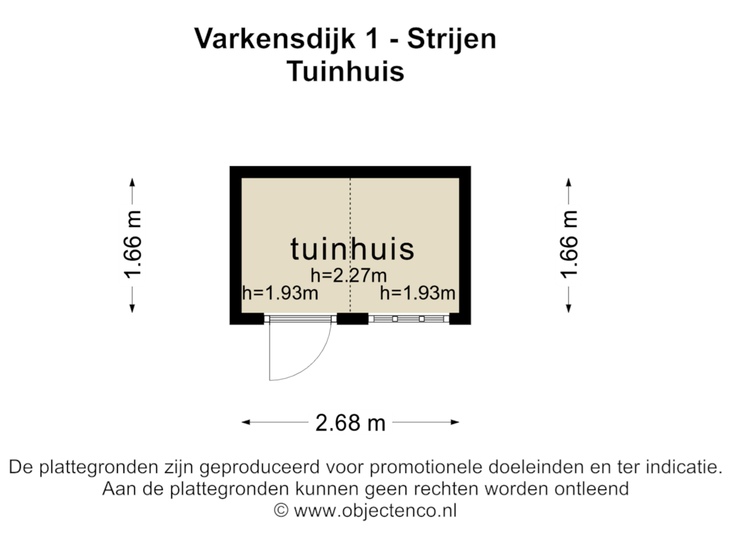 Bekijk plattegrond van TUINHUIS van Varkensdijk 1