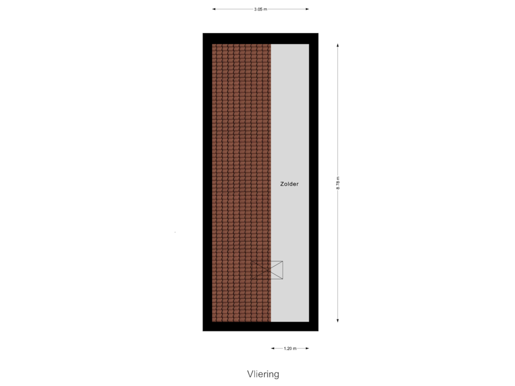 Bekijk plattegrond van Vliering van Dwarsweg 67