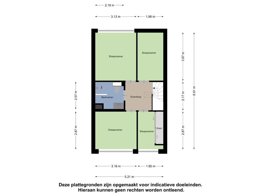 Bekijk plattegrond van Tweede Verdieping van Jan Barendselaan 90