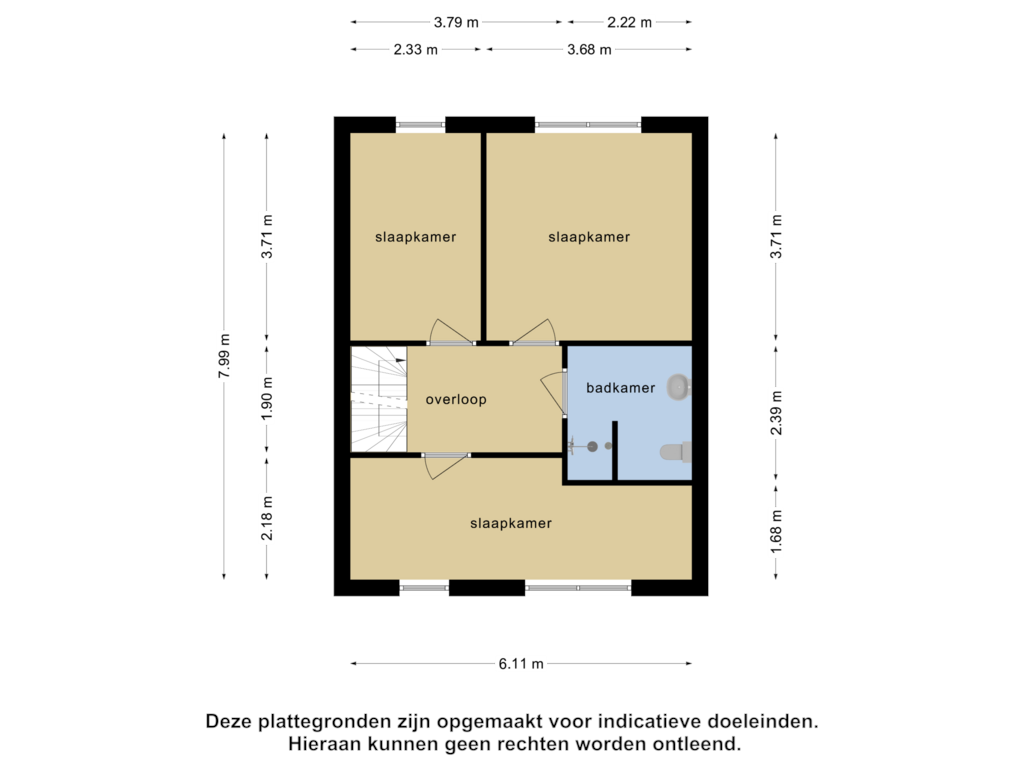 Bekijk plattegrond van 2_1e verdieping van Merellaan 377