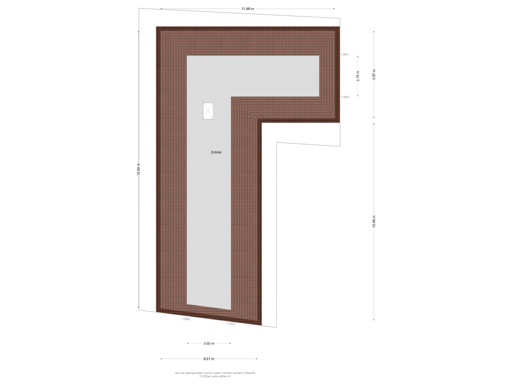 Bekijk plattegrond van Zolder van Kerkstraat 9