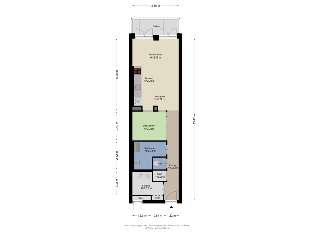 Bekijk plattegrond van Appartement van Van Vollenhovenstraat 3-413