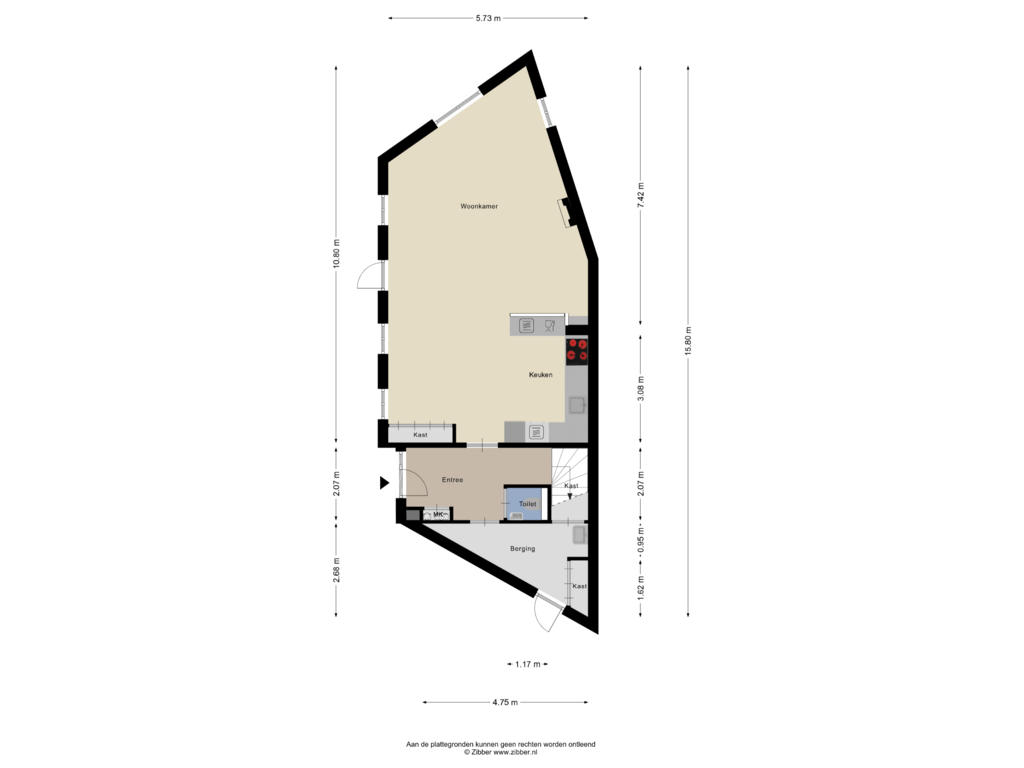 Bekijk plattegrond van Begane Grond van Hoge Rijndijk 6