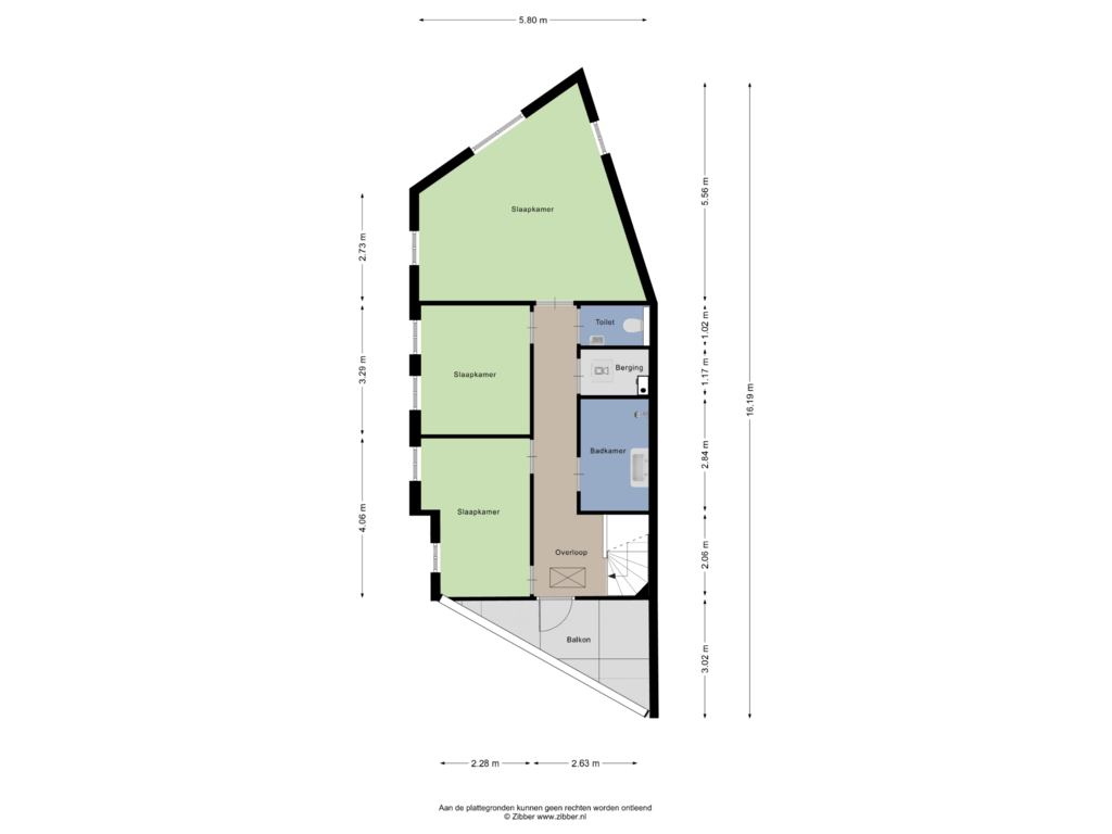 Bekijk plattegrond van Eerste Verdieping van Hoge Rijndijk 6