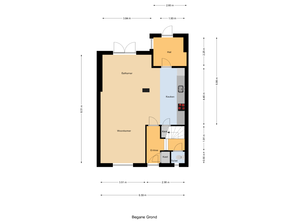 Bekijk plattegrond van Begane Grond van Esdoornstraat 31