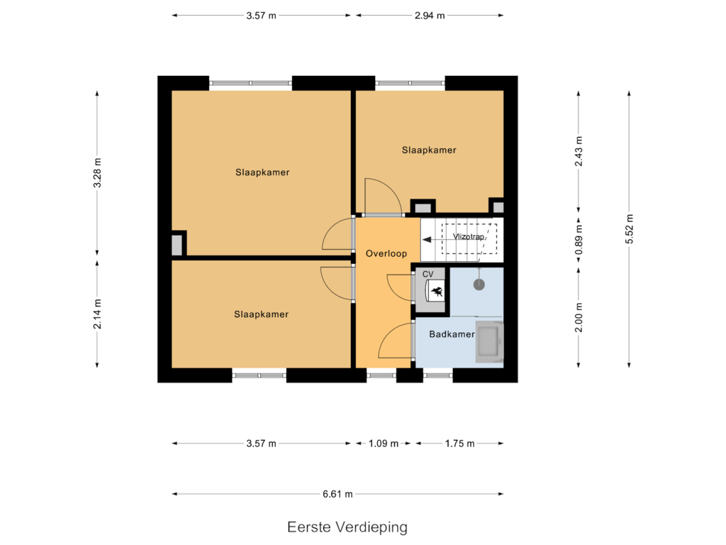 Bekijk plattegrond van Eerste Verdieping van Esdoornstraat 31