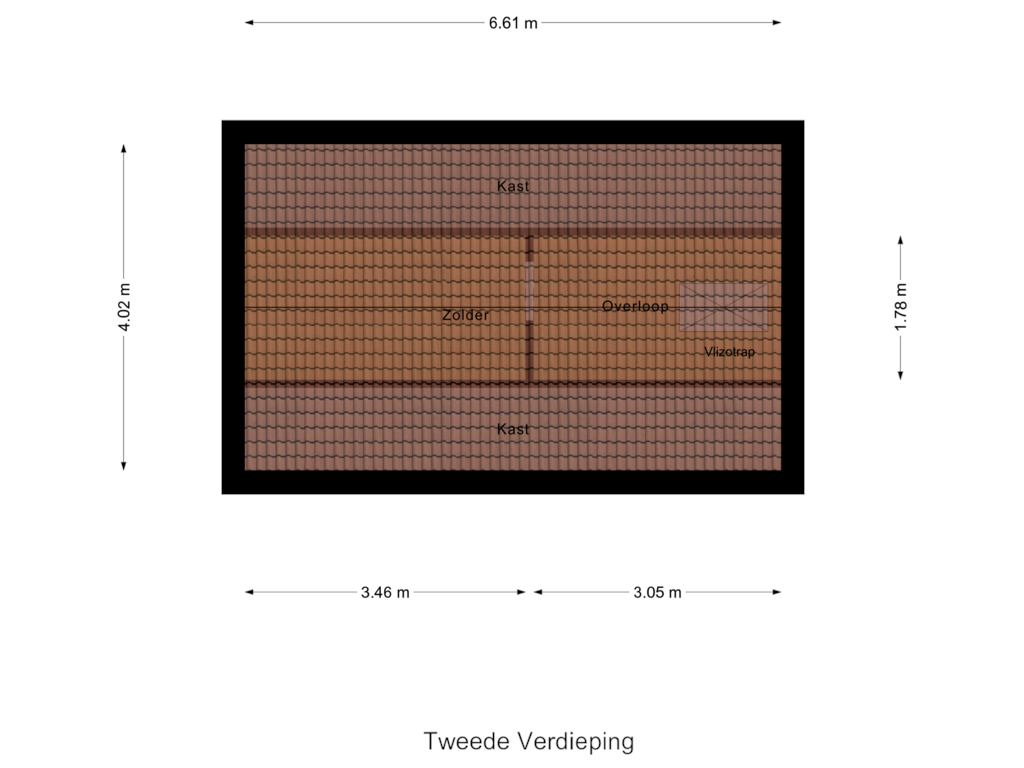 Bekijk plattegrond van Tweede Verdieping van Esdoornstraat 31