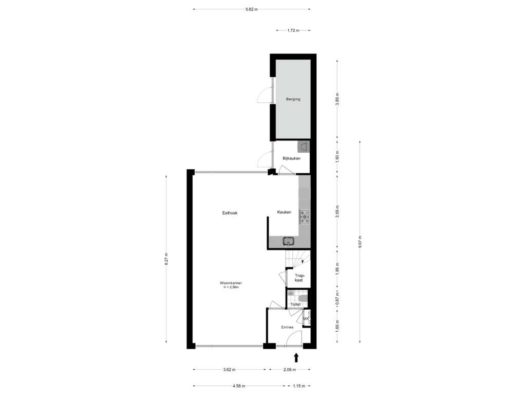 View floorplan of Begane Grond of Zijpendaal 13