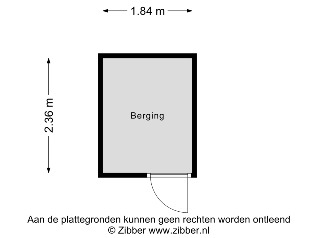 View floorplan of Berging of Lenteweg 82