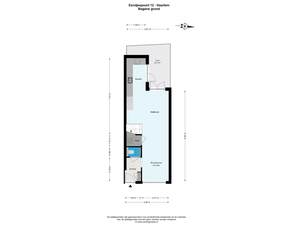 Bekijk plattegrond van Begane grond van Eendjespoortstraat 12