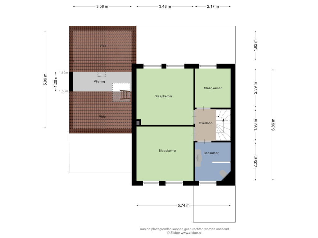 View floorplan of Eerste Verdieping of de Meute 52