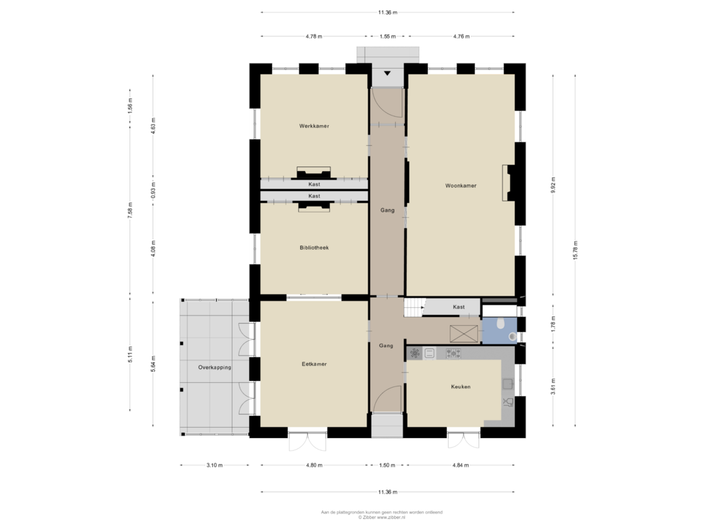 View floorplan of Begane grond of Elzenbosweg 20