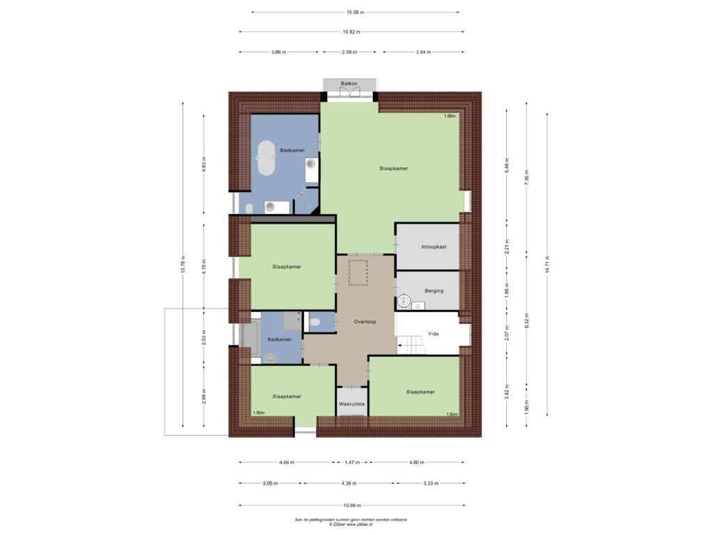 View floorplan of Eerste verdieping of Elzenbosweg 20