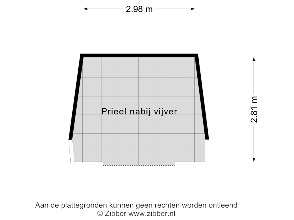 View floorplan of Prieel nabij vijver of Elzenbosweg 20