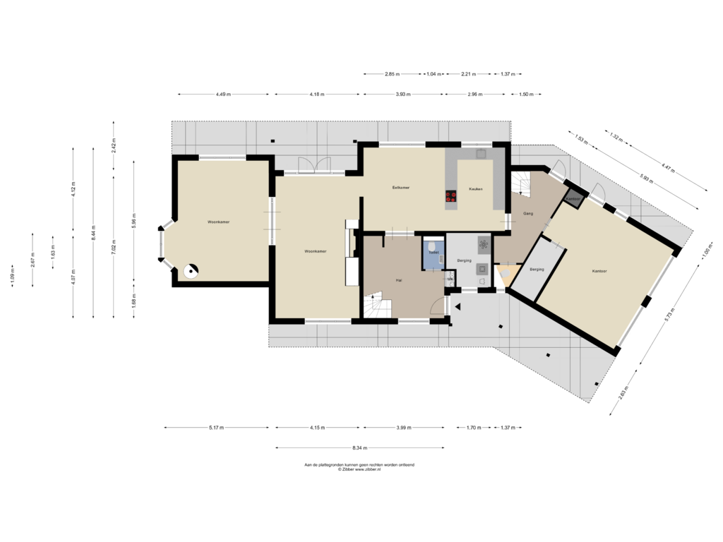 Bekijk plattegrond van Begane Grond van Hilvarenbeekseweg 9