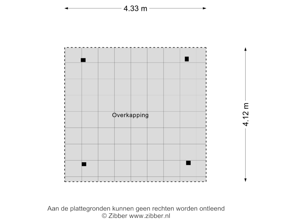 Bekijk plattegrond van Overkapping van Hilvarenbeekseweg 9