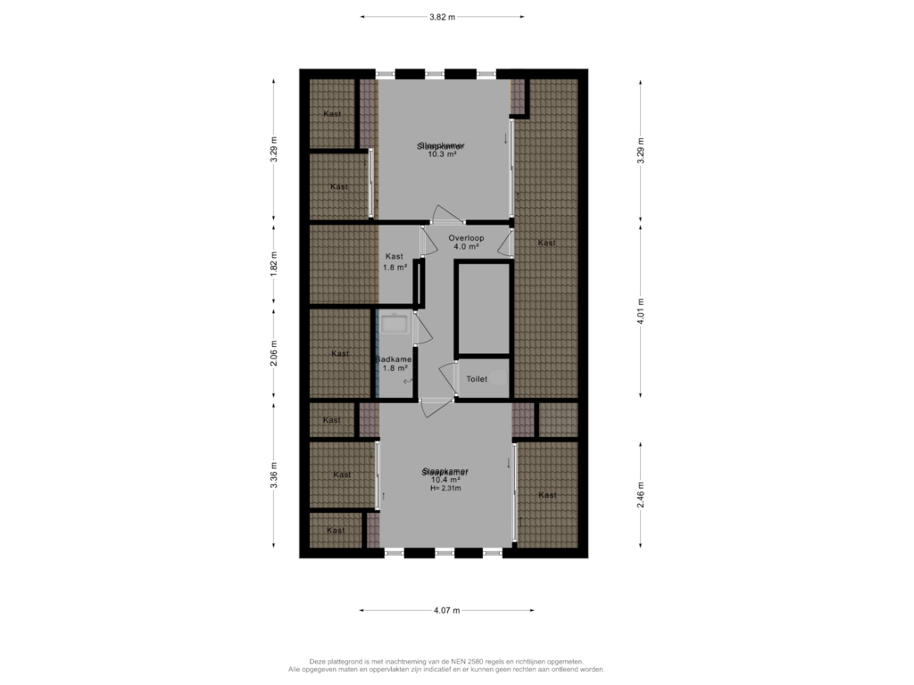 Bekijk plattegrond van zolder van Prinses Margrietlaan 8