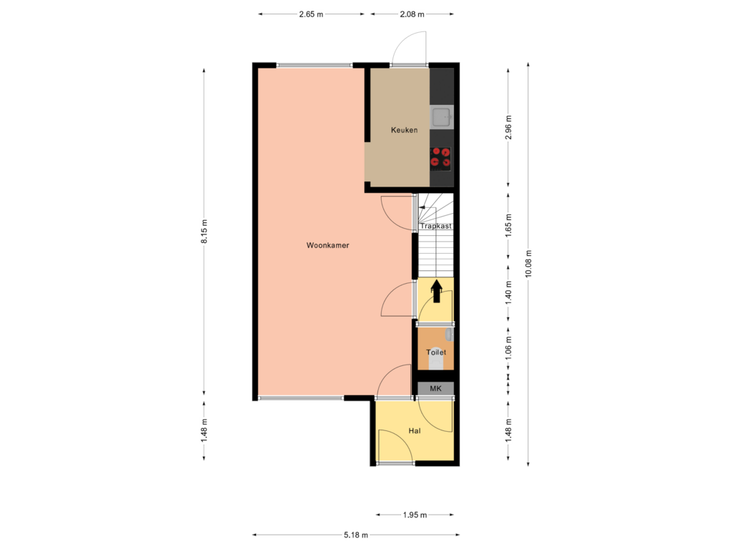 View floorplan of Begane grond of Mariadal 34