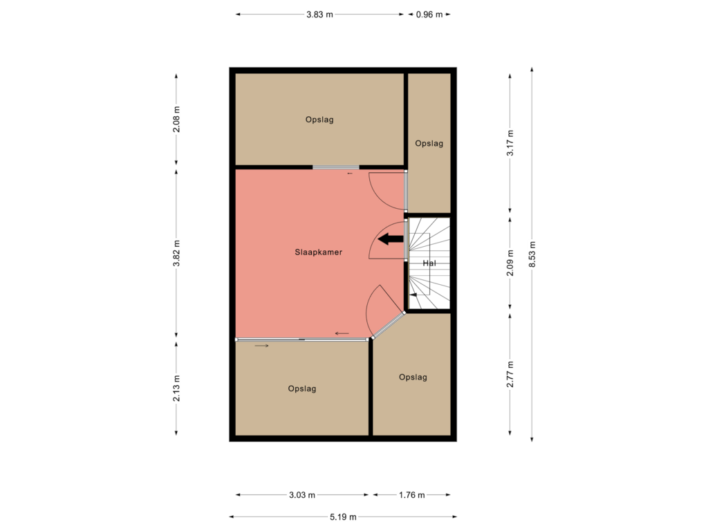 View floorplan of Zolder of Mariadal 34