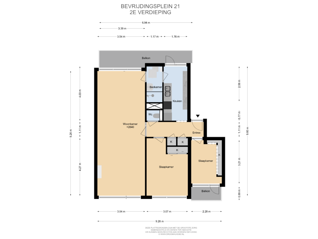 Bekijk plattegrond van 2E Verdieping van Bevrijdingsplein 21