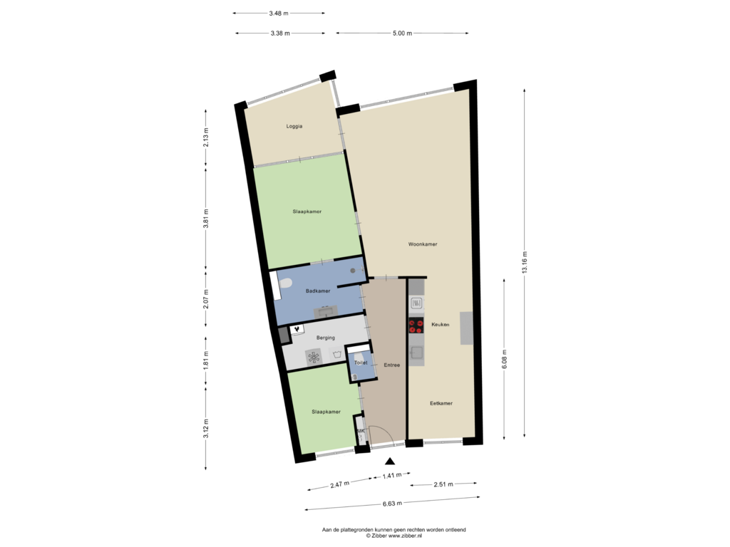 Bekijk plattegrond van Appartement van De Posten 783