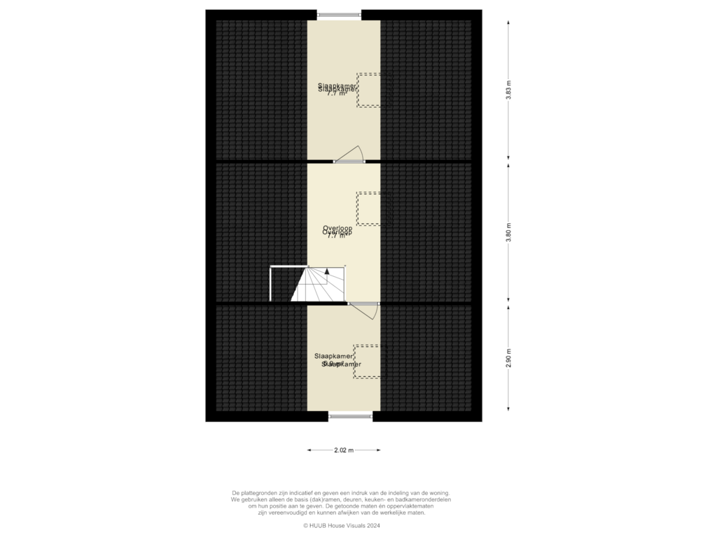 Bekijk plattegrond van 2e Verdieping van Kwartaalstraat 46