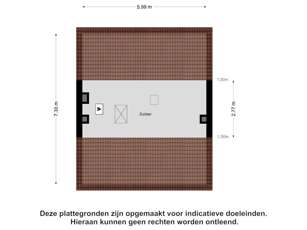 Bekijk plattegrond van Tweede Verdieping van Grietmanslaan 45