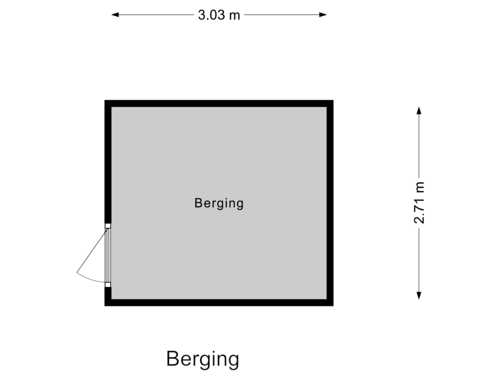 View floorplan of Berging of Holbeekstraat 16