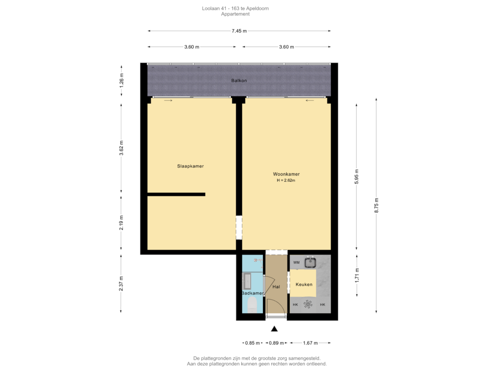 View floorplan of Appartement of Loolaan 41-163