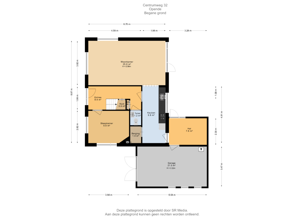 View floorplan of Begane grond of Centrumweg 32