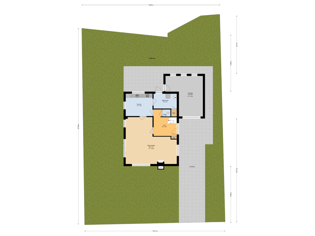 Bekijk plattegrond van Situatie van Uilke Reitseswei 22