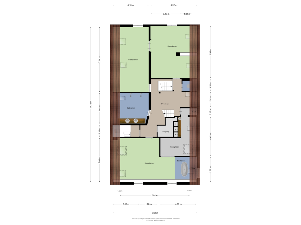 View floorplan of Eerste Verdieping of Graaf Florisweg 4