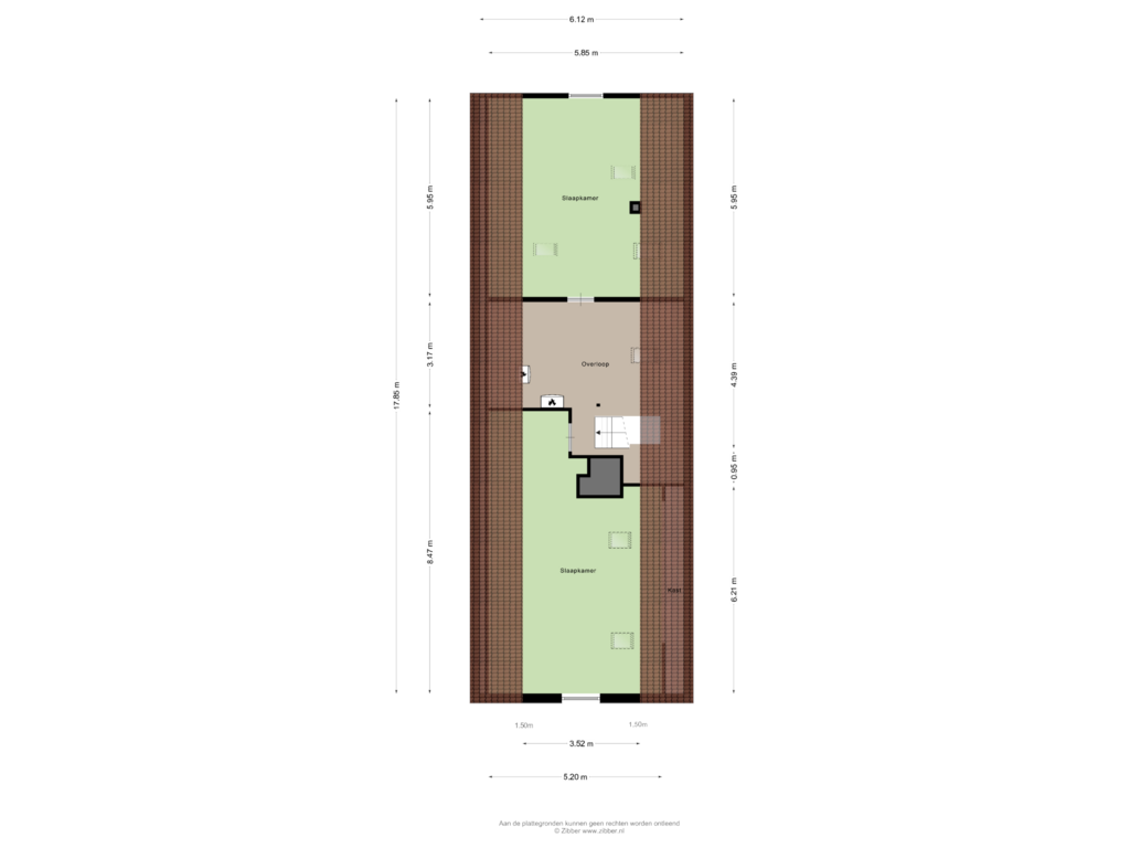 View floorplan of Tweede Verdieping of Graaf Florisweg 4