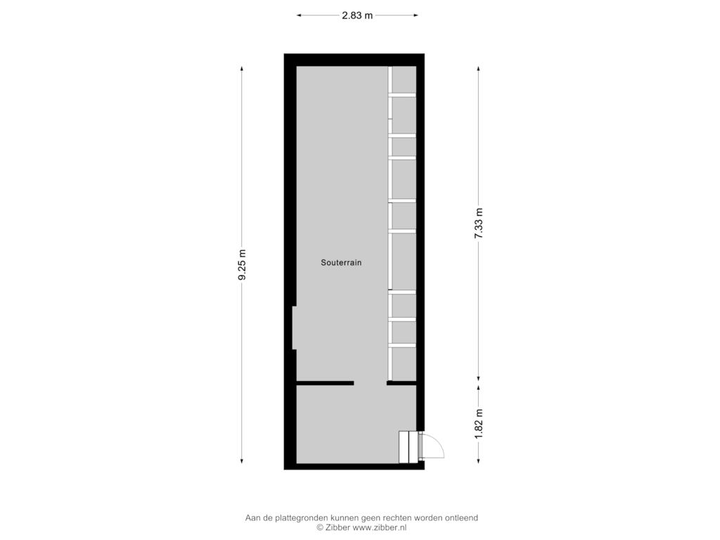 Bekijk plattegrond van Souterrain van Graaf Florisweg 4