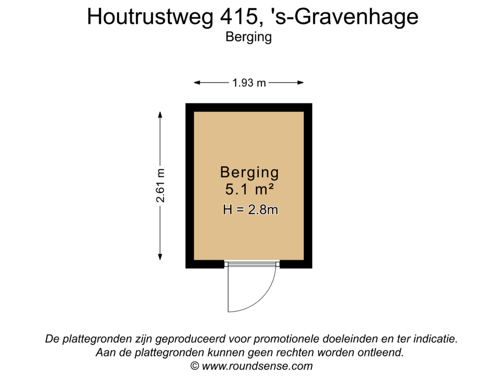 Bekijk plattegrond van Berging van Houtrustweg 415