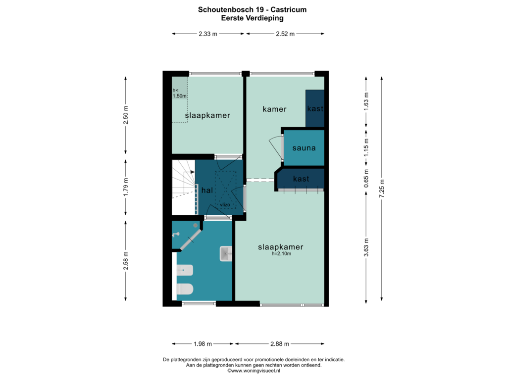 Bekijk plattegrond van EERSTE VERDIEPING van Schoutenbosch 19