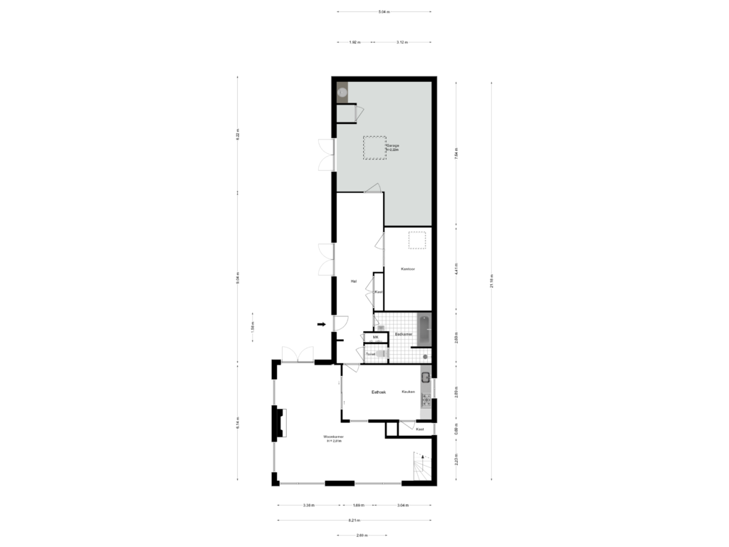 Bekijk plattegrond van Begane Grond van Noord Kraaijertsedijk 5