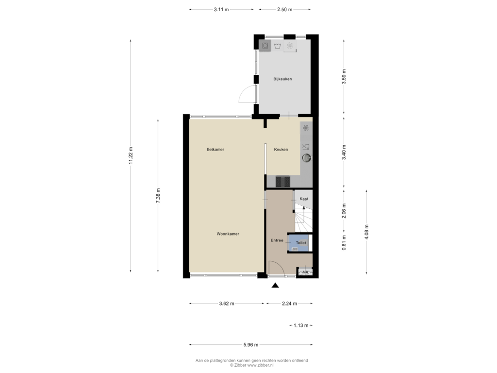 Bekijk plattegrond van Begane Grond van Sloestraat 5