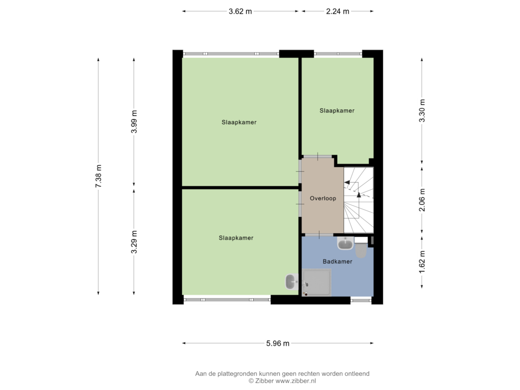 Bekijk plattegrond van Eerste Verdieping van Sloestraat 5