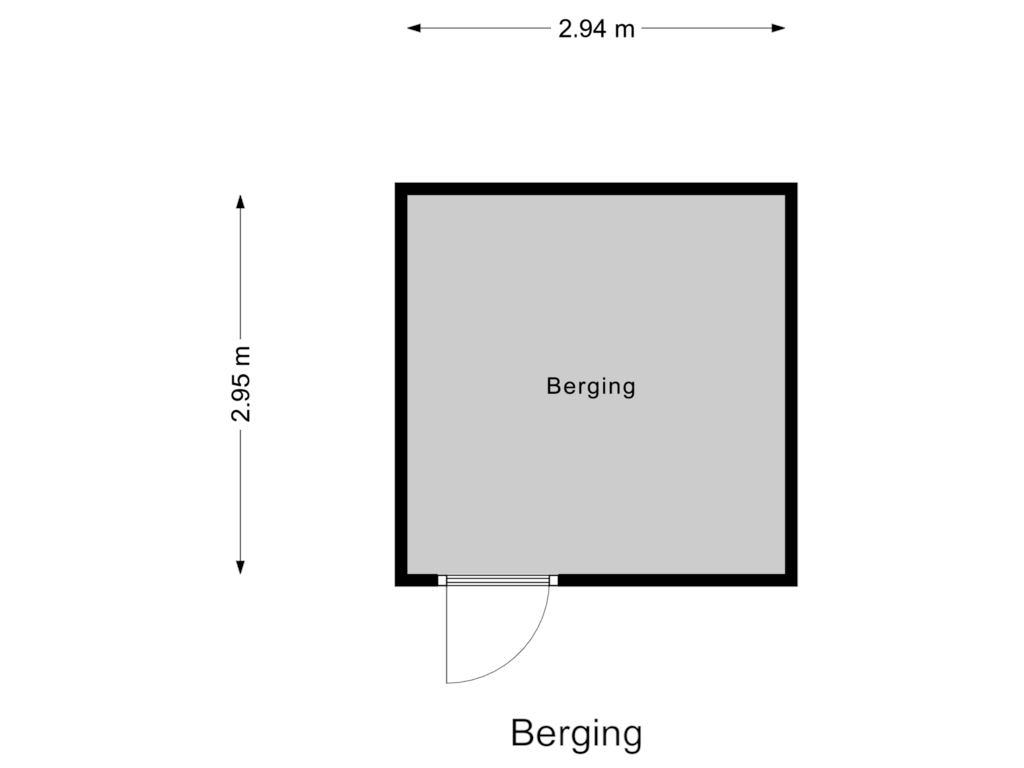 View floorplan of Berging of Nijeveenstraat 23