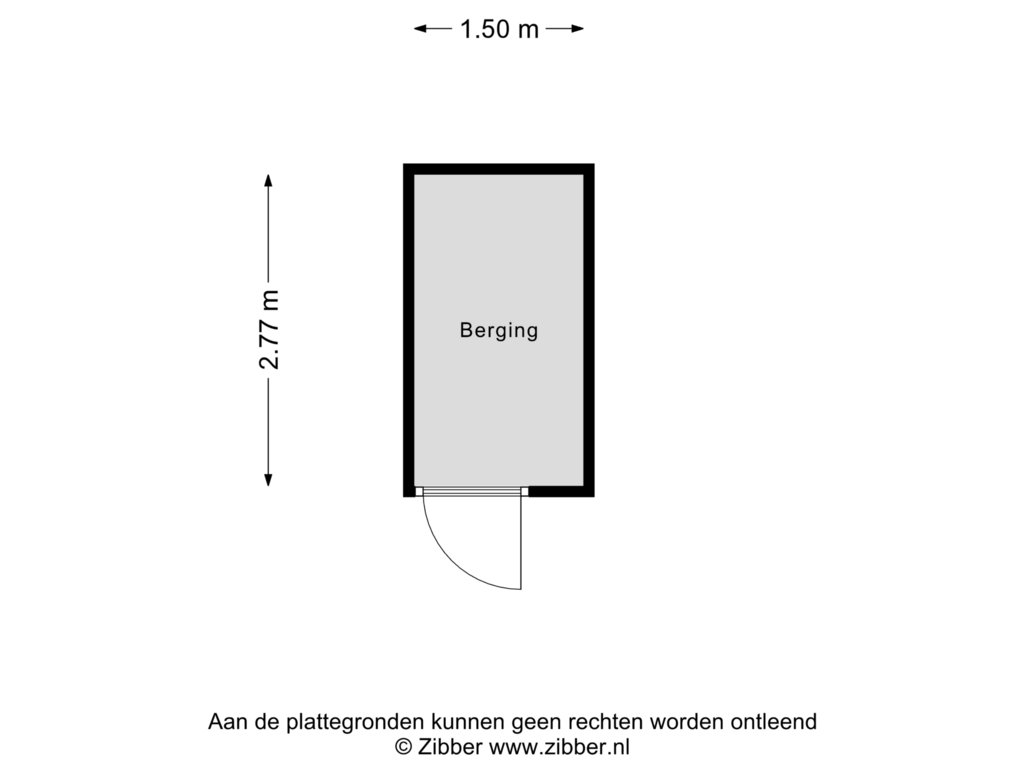 View floorplan of Berging of Spoorstraat 5-C