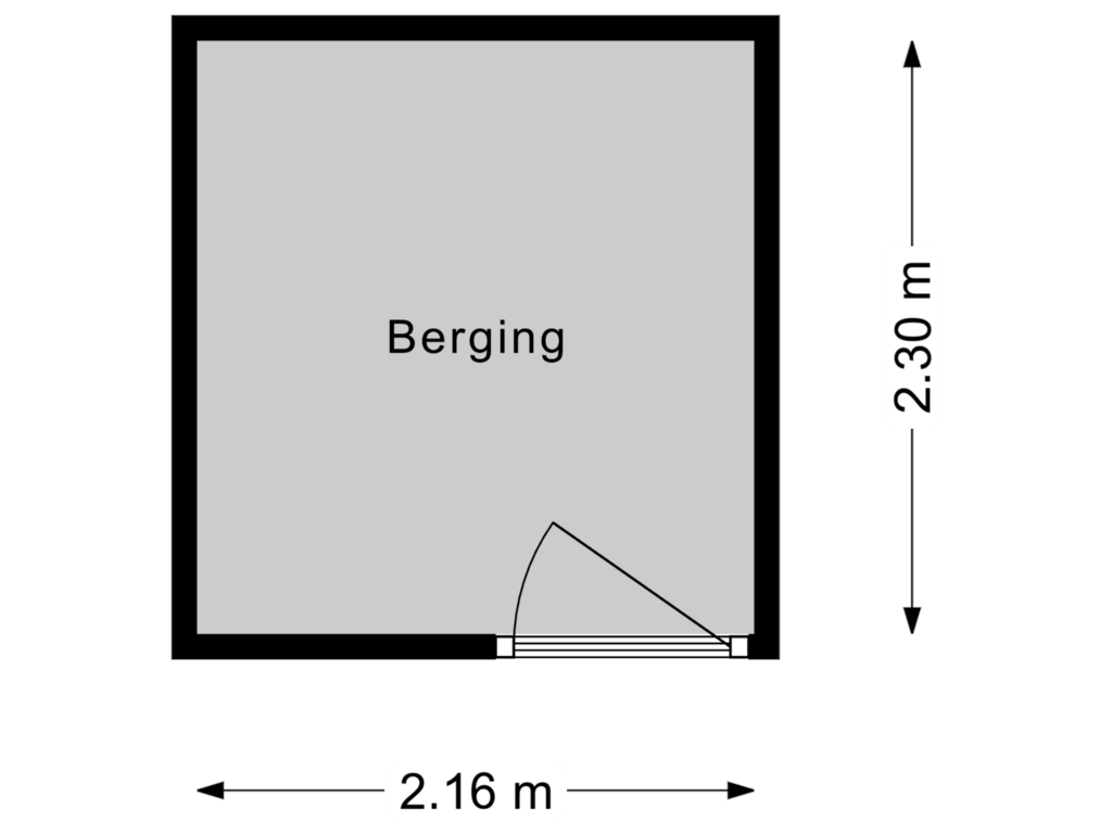 View floorplan of Berging of Burgemeester Van Haarenlaan 1521