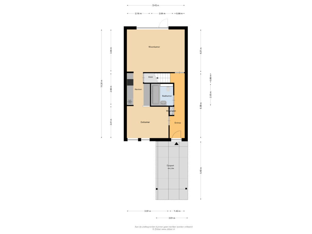 Bekijk plattegrond van Begane Grond van Boterbloemstraat 38