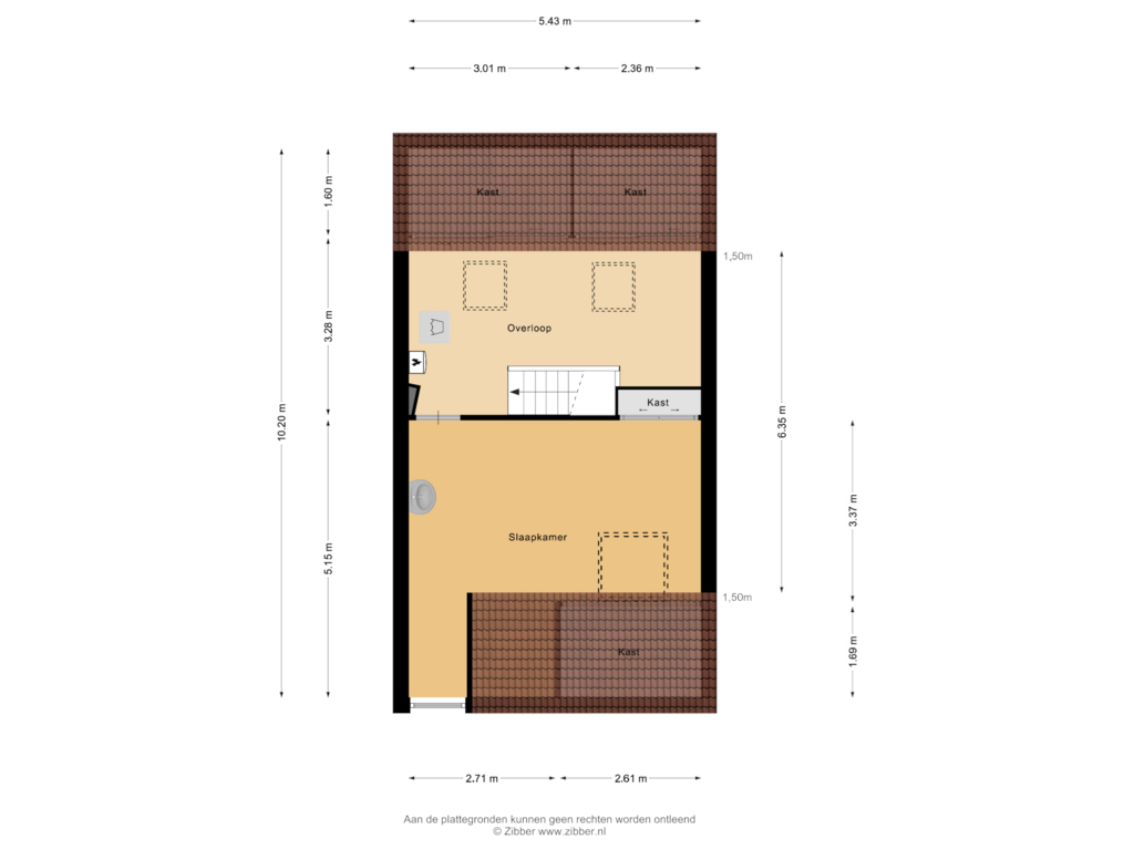 Bekijk plattegrond van Eerste Verdieping van Boterbloemstraat 38