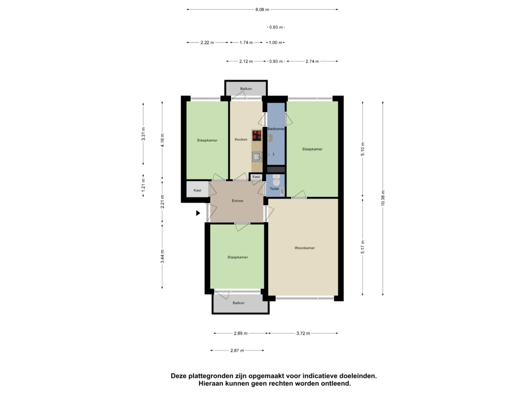 Bekijk plattegrond van Appartement van Heymansstraat 78