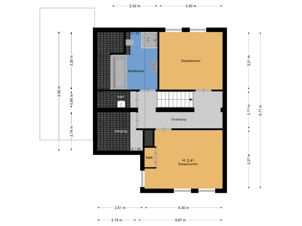 View floorplan of 1ste verdieping of Ree 17