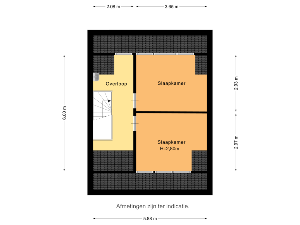 Bekijk plattegrond van Verdieping 2 van Prinses Marijkelaan 1