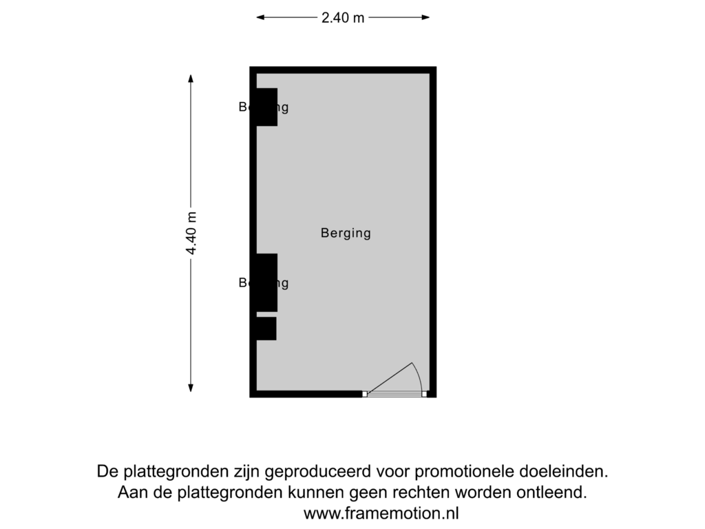 Bekijk plattegrond van Berging van Sint-Jobstraat 43