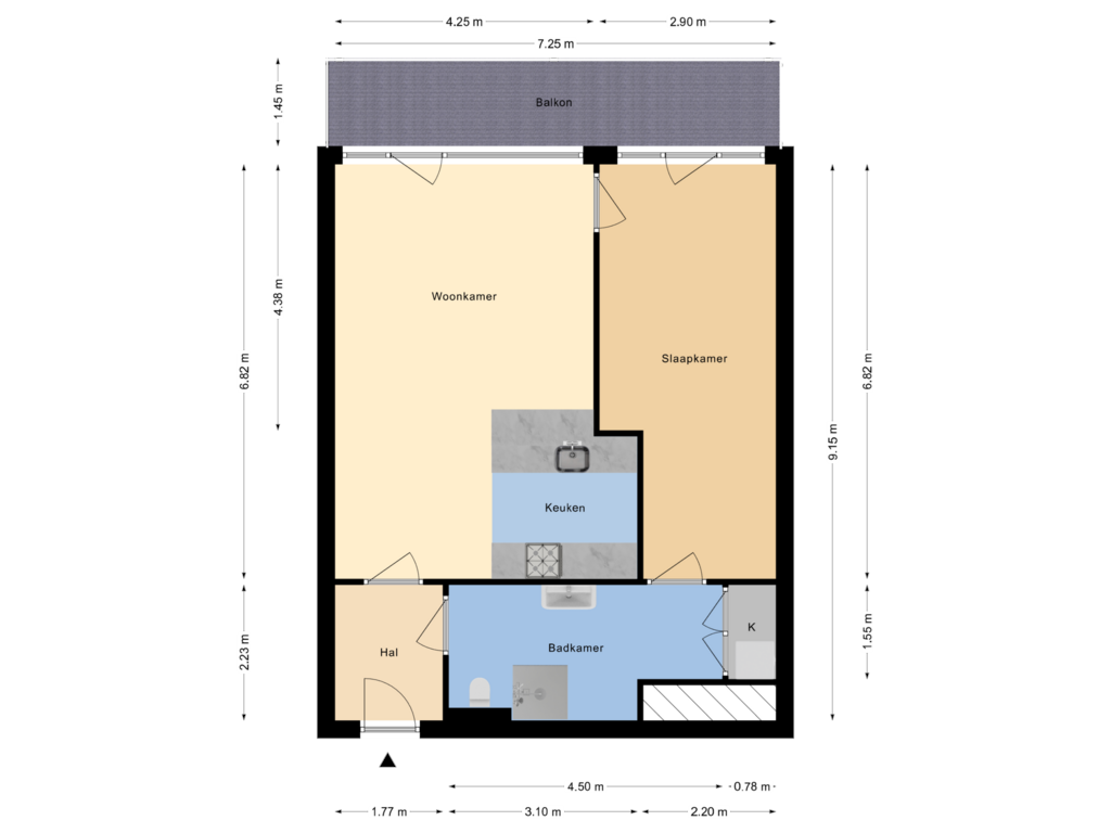 Bekijk plattegrond van First floor van Kruisplein 566