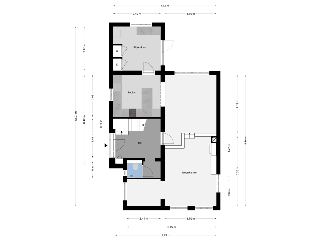 Bekijk plattegrond van Begane Grond van Pennendijk 40